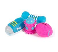 Ancol Small Bite Puppy Vinyl Toy Selection, 4 Assorted Toys Per Pack, 8 cm