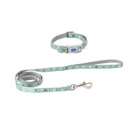 Ancol Small Bite Stars Softweave Dog Collar & Lead Set, Sage, 20-30cm | Proportioned for puppies up to 7kg, offering a snap-buckle fastening for speedy removal and eco-friendly packaging.