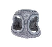 Ancol Small Bite Teddy Bear Dog Harness, Pebble Grey, S 35-42cm | Step-in design suits head-shy puppies with breathable mesh, reflective safety strip, and secure snap buckle.