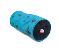 Ancol Small Sturdy Easy Clean Grey / Green Cat Tunnel Pet Activity Structure, 50Cm