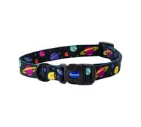 Ancol Soho Cosmic Adjustable Recycled Dog Collar, Medium 30-50cm | Weather-resistant and hardwearing with hand-drawn pattern designs; includes widely recyclable packaging.