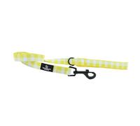 Ancol Adjustable Yellow Check Patterned Dog Lead Durable Secure Comfortable Padded Grip Sturdy Lightweight Pet Puppy Leash for Outdoor Running Walking