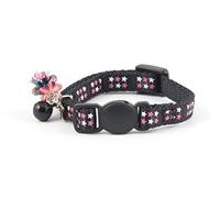Ancol Stars Kitten Cat Collar with Jewel and Safety Buckle - Black - Break Away Design with Multicoloured Jewel and Bell - Perfect for Kittens