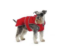 Ancol Stormguard Fleece Lined Dog Coat and Chest Protector - Red Poppy - Medium