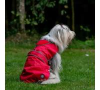 Ancol Stormguard Fleece Lined Dog Coat and Chest Protector - Red Poppy - Medium