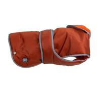 Ancol Stormguard Dog Coat in Terracotta - Waterproof Pet Jacket with Fleece Lining, Chest Protector, Elasticated Neck and Leg Straps - XL
