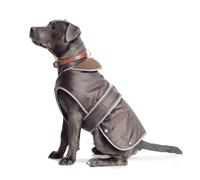 Ancol Stormguard Fleece Lined Dog Coat and Chest Protector - Choc - Small/Medium