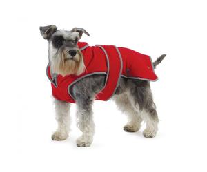 Ancol Stormguard Fleece Lined Dog Coat and Chest Protector - Red Poppy - Medium