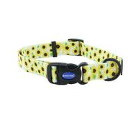 Ancol Sunflower Patterned Round Dog Collar Secure Fit Soft Comfortable Stylish Pet Puppy Leash Large