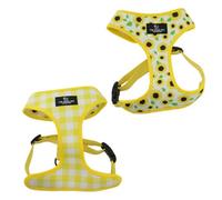 Ancol Sunflower Yellow Check Reversible Dog Harness Soft Breathable Secure Fit Lightweight Pet Puppy Lead Small