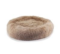 Ancol Oatmeal Super Plush Donut Dog Bed Soft Machine Washable Warm Non Slip Fluffy Pet Puppy Cushion 70cm
