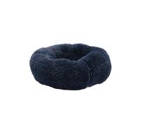 Ancol Super Plush Donut Dog Bed in Navy - Comfortable Indoors Snuggle Pad with Raised Rim - Cosy Puppy Mat Sleeping Place - 50cm