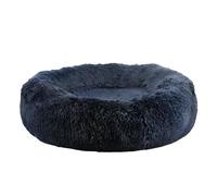 Ancol Super Plush Donut Dog Bed in Navy - Comfortable Indoors Snuggle Pad with Raised Rim - Cosy Puppy Mat Sleeping Place - 100cm
