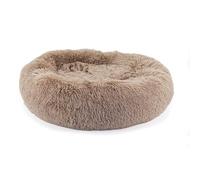 Ancol Super Plush Donut Dog Bed in Oatmeal - Comfortable Indoors Snuggle Pad with Raised Rim - Cosy Puppy Mat Sleeping Place - 70cm