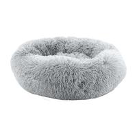 Ancol Slate Grey Super Plush Donut Dog Bed Soft Machine Washable Warm Non Slip Fluffy Pet Puppy Cushion 50cm