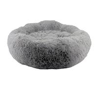 Ancol Super Plush Donut Dog Bed in Slate Grey - Comfortable Indoors Snuggle Pad with Raised Rim - Cosy Puppy Mat Sleeping Place - 100cm