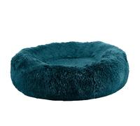 Ancol Super Plush Donut Dog Bed in Teal - Comfortable Indoors Snuggle Pad with Raised Rim - Cosy Puppy Mat Sleeping Place - 100cm