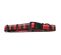 Ancol - Tartan Nylon Adjustable Collar - Red 8-12Inch