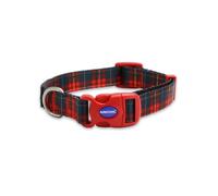 Ancol Tartan Patterned Round Dog Collar Secure Fit Soft Comfortable Stylish Pet Puppy Leash Medium