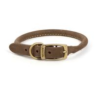 Ancol Timberwolf Bonded Thread Leather Sable Round Collar Pet Training Accessory 50-59 Cm, Size 7
