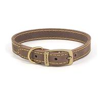 Ancol Dog Collar Timberwolf Leather - Size 3, 28-36 cm, 1.6 cm - Sable