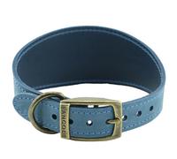 Ancol Timberwolf Comfortable Durable Leather Blue Greyhound Dog Collar Pet Training Accessory 34-43 Cm