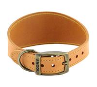 Ancol Timberwolf Comfortable Durable Leather Mustard Greyhound Dog Collar Pet Training Accessory 34-43 Cm