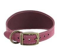 Ancol Timberwolf Comfortable Durable Leather Raspberry Greyhound Dog Collar Pet Training Accessory 34-43 Cm