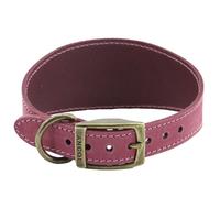 Ancol Timberwolf Comfortable Durable Whippet Leather Raspberry Collar