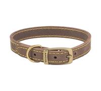 Ancol Timberwolf Leather Collar Sable 35cm