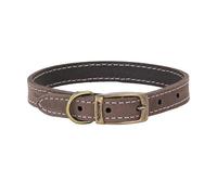 Ancol Timberwolf Leather Collar Sable Size 1, To Fit Neck 20-26 cm, Collar Width 1.6 cm