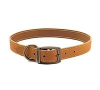 Ancol Leather Dog Collar Timberwolf 55-63 cm (Size 8) Mustard