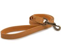 Ancol Timberwolf Leather Dog Lead in Mustard - Handcrafted Top Grain Bridle Lea