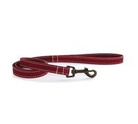 Ancol Timberwolf Leather Lead for Dogs Raspberry - 100cm x 1.9cm