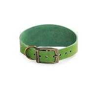 Ancol Timberwolf Leather Greyhound Collar Green, 34-43 cm