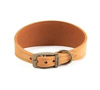 Ancol Timberwolf leather Greyhound Collar Mustard to fit neck size, 34-43 cm