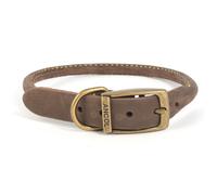 Ancol Timberwolf Leather Round Collar Sable 39-48cm Size 5 (M)