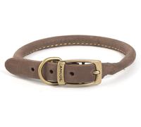 Ancol Timberwolf Leather round Collar Sable 45Cm-54Cm Size 6