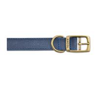Ancol Timberwolf Premium Leather Dog Collar - Comfortable Durable Pet Training Accessory - Blue Bridle Leather - Soft Supple Waterproof Treated - 50-