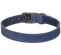 Timberwolf Leather Collar Blue 25mm X45-54cm