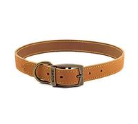 Ancol Timberwolf Comfortable Durable Leather Mustard Dog Collar Pet Training Accessory 45-54 cm, Size 6