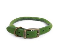 Ancol Timberwolf Round Leather Collar Green 45-54cm Size 6