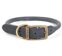 Ancol Timberwolf Premium Leather Dog Collar - Comfortable Durable Pet Training Accessory - Blue Bridle Leather - Soft Supple Waterproof Treated - 50-59cm Size 7