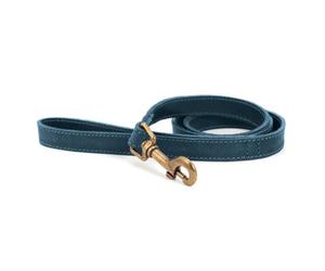Ancol Timberwolf Soft Leather Blue Dog Puppy Lead Pet Leash Training Accessory, 1M X 19mm