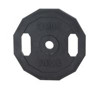 Ancol Tough Super Barbell Plate with Grippable Edges - 23cm, Durable Rubber Tug Dog Toy for Strong Chewers & Interactive Strength Based Play