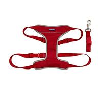 Ancol Travel Dog Harness in Red - Padded Secure Pet Car Safety Harness with Strong Hardwearing Materials - XL 68-116cm