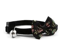 Ancol Vintage Bow Buckle Black Cat Collar - 20-30cm