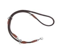 Ancol Leather Dog Leads - Deluxe Leather Chocolate Training Lead - 19mm 2m