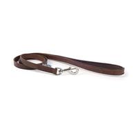 Ancol Vintage Leather Padded Dog Lead in Chestnut - Handcrafted Top Grain Leather Durable Pet Walking Accessory - 1m x 12mm