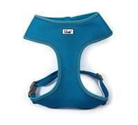 Ancol Viva Comfortable Dog Harness Blue Reflective Breathable Mesh Walking Collar with Adjustable Fit for Puppy Pet Safety Visibility Small 34-45cm